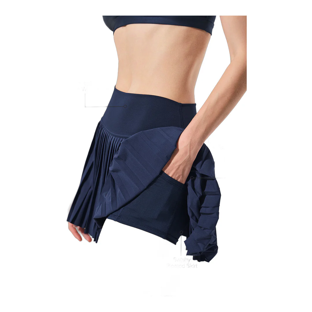 alo Grand Slam Tennis Skirt - Navy - Image 2