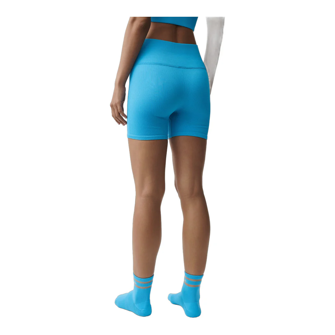 alo 5" Seamless Ribbed Favorite Short - Azure Blue - Image 2