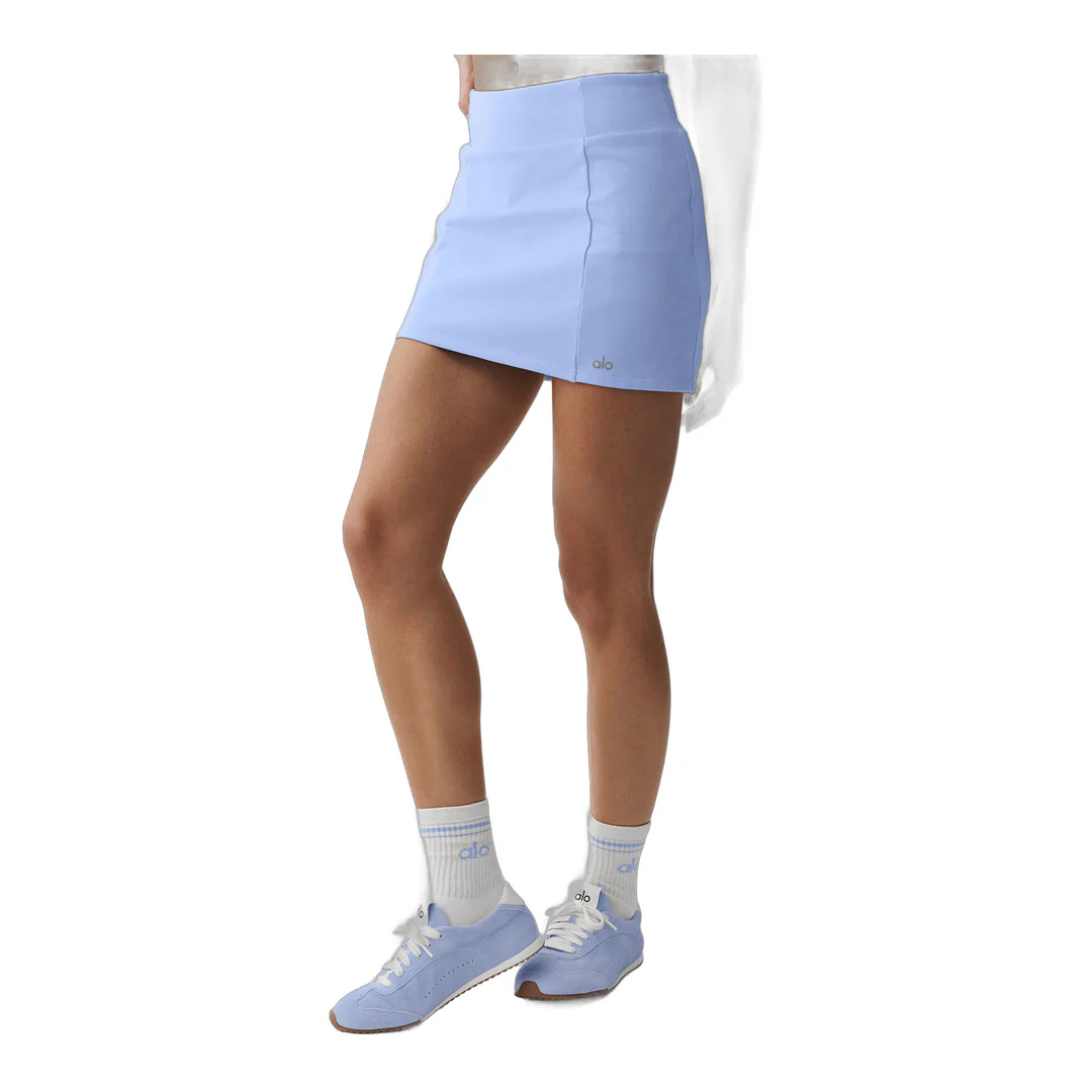 alo Airbrush High-Waist Good Form Tennis Skirt - Light Provence Blue