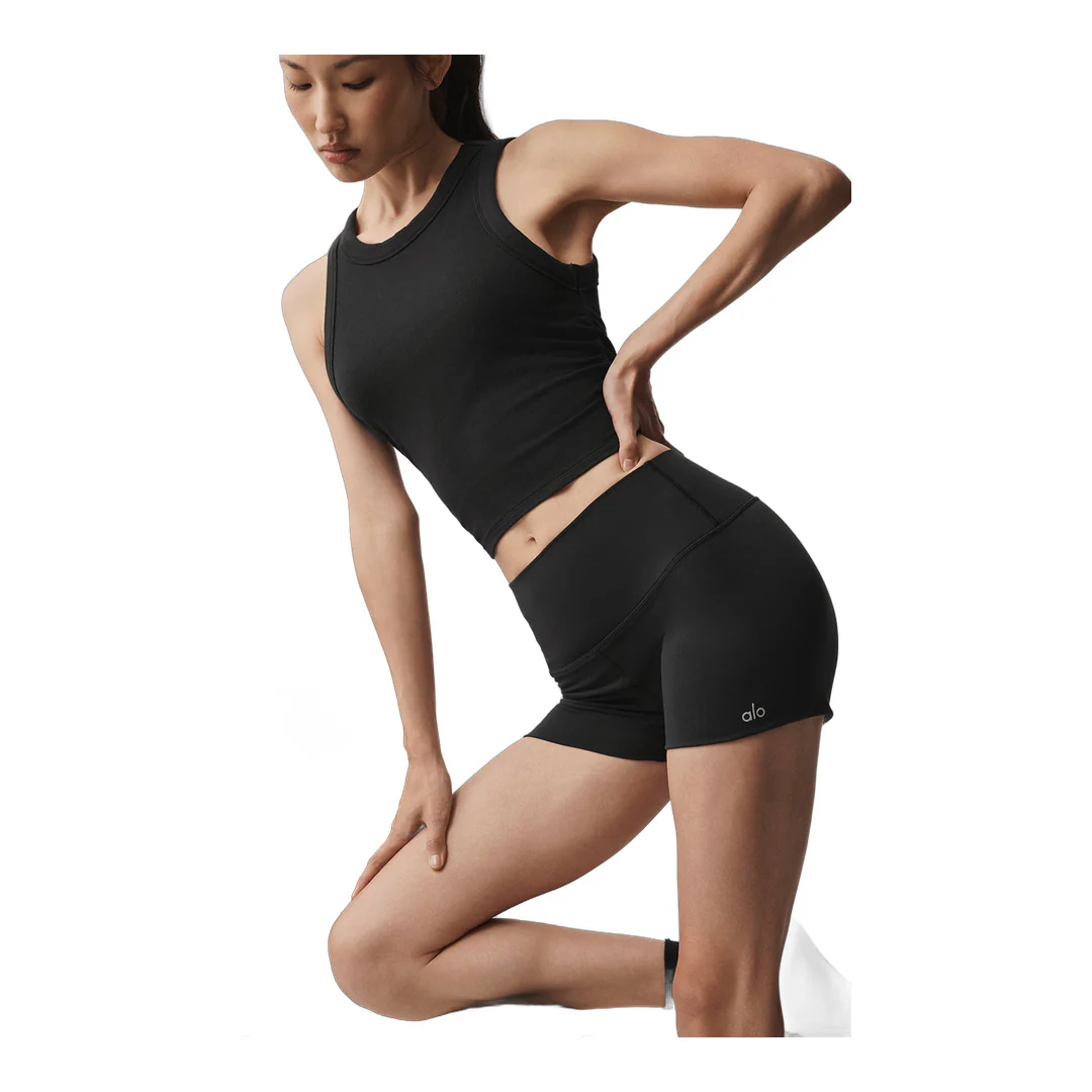 alo 3" Alosoft High-Waist Carefree Short - Black - Image 5