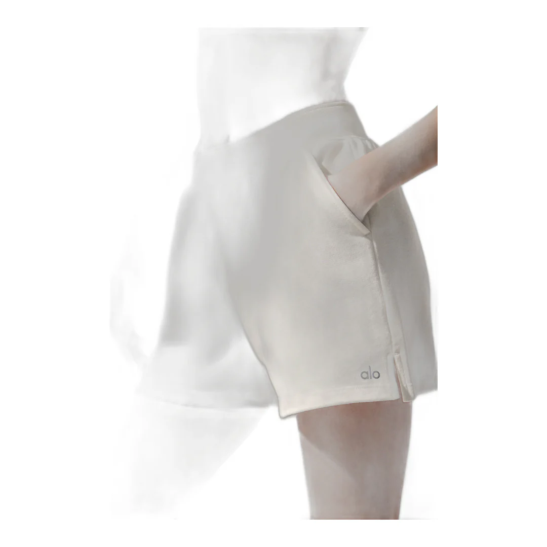 alo Low Key Sweat Short - Ivory - Image 4