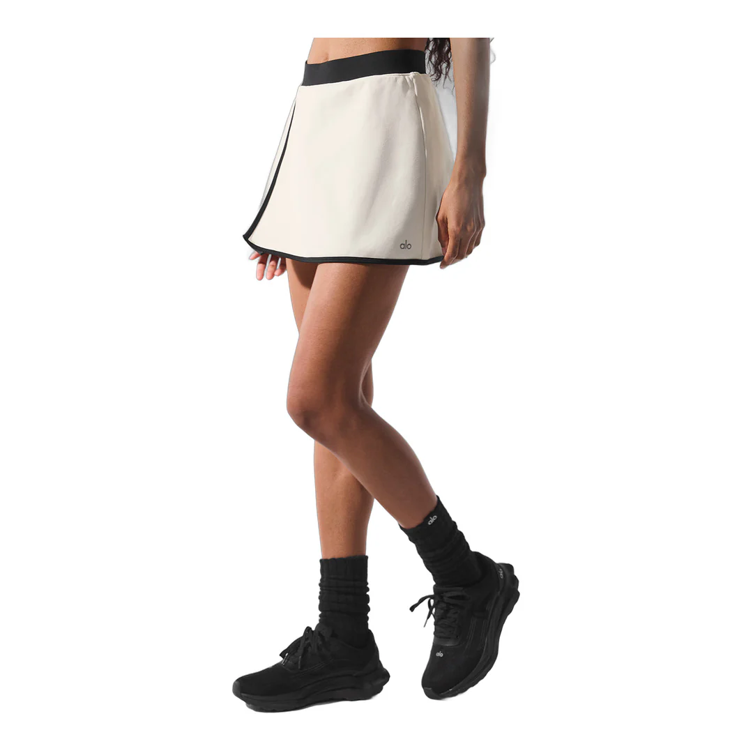 alo Airbrush Streamlined Skirt - Ivory/Black - Image 4