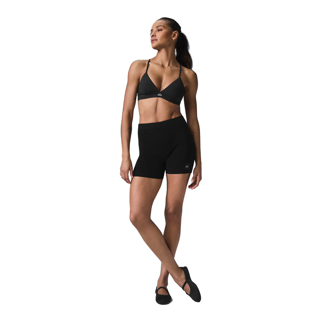 alo Scholar Knit High-Waist Short - Black - Image 5
