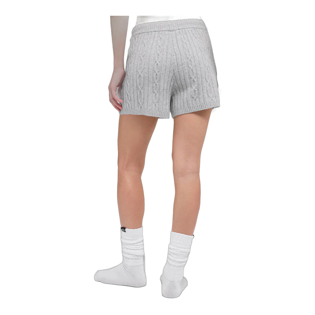 alo Cable Knit Winter Bliss Short - Athletic Heather Grey - Image 2