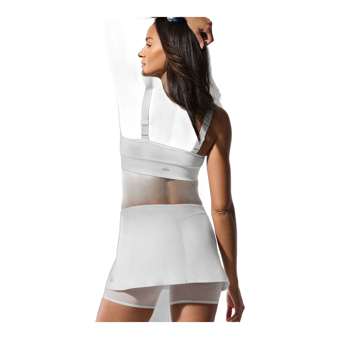 alo Alosoft Serve It Up Skirt - White - Image 4