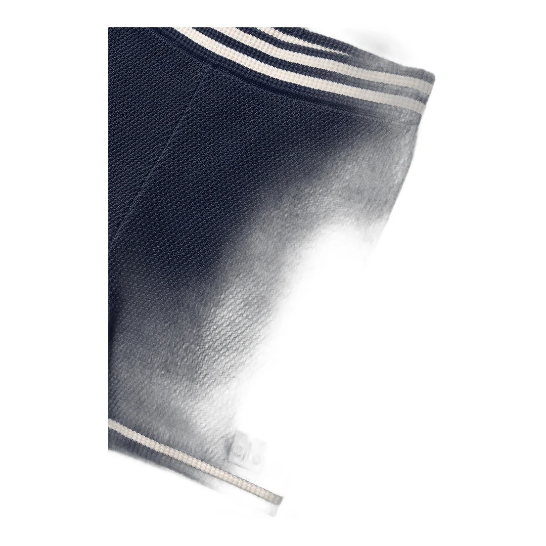 alo Tennis Club Sweater Knit Hot Short - Navy/Ivory - Image 6
