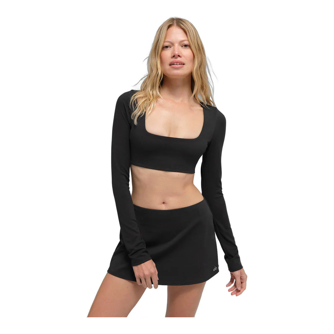 alo ALO Softsculpt Precision Mini Skirt - Black - Image 4