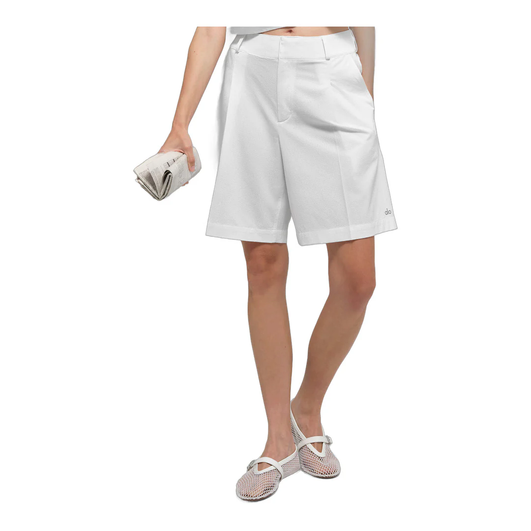 alo High-Waist Dreamscape Short - Semi Sheer White