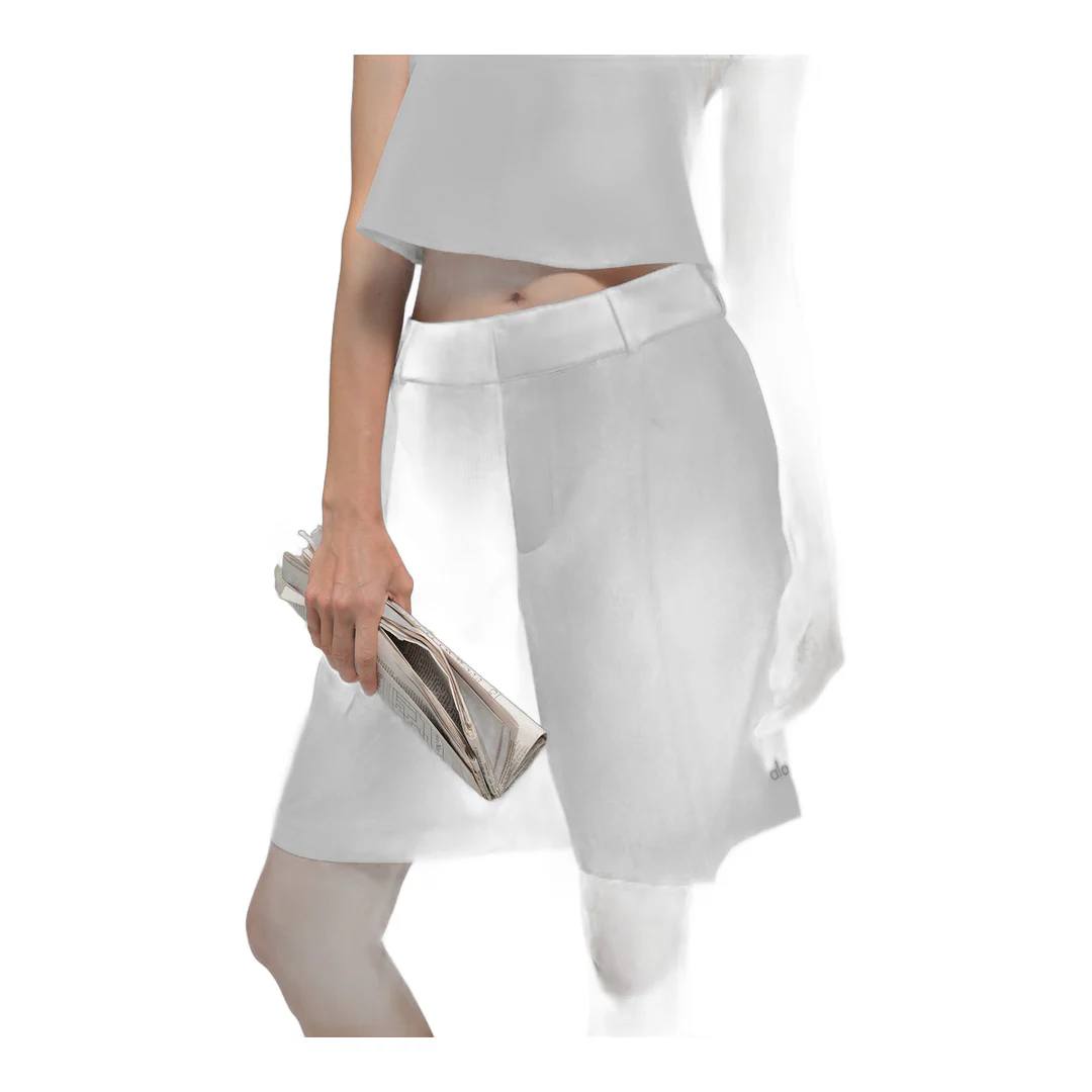 alo High-Waist Dreamscape Short - Semi Sheer White - Image 3