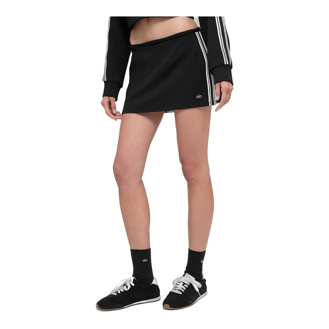 alo Track Star Mini Skirt - Black