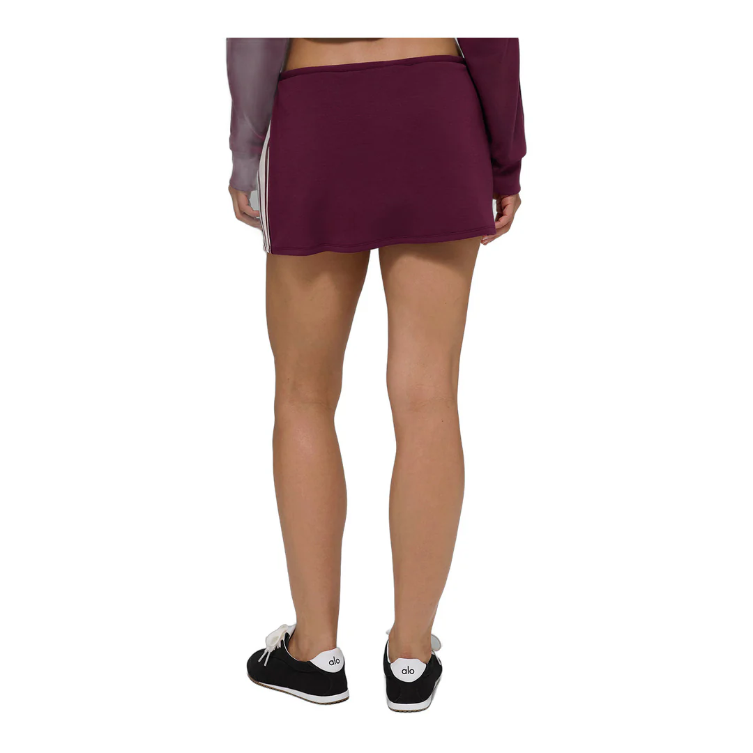 alo Track Star Mini Skirt - Burgundy - Image 4