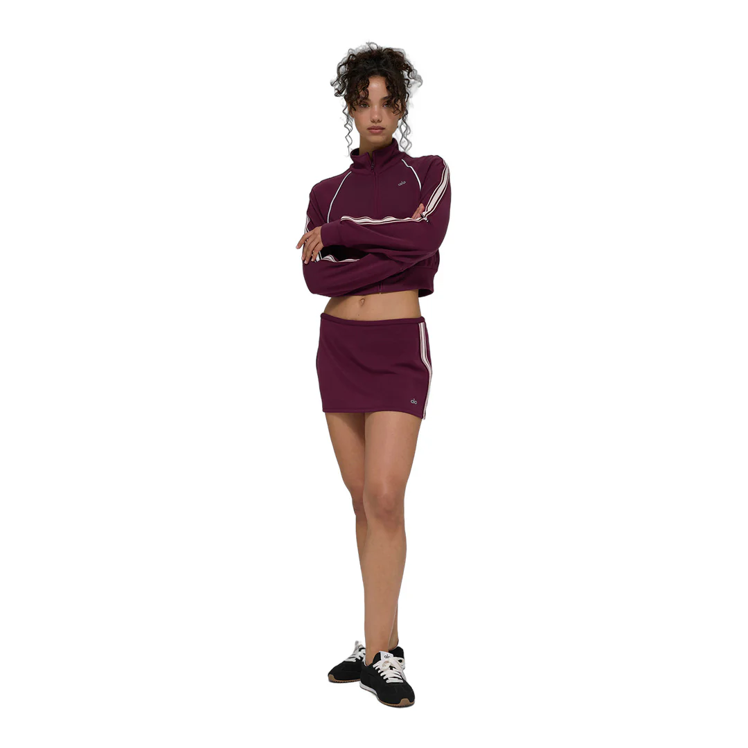 alo Track Star Mini Skirt - Burgundy - Image 7