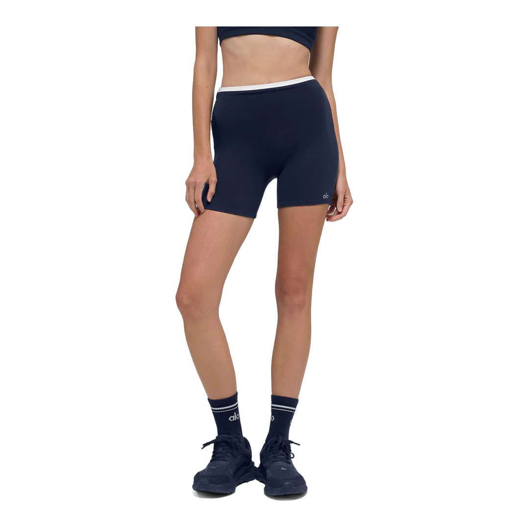 alo 5" Airbrush Double Up Short - Navy/White - Image 5