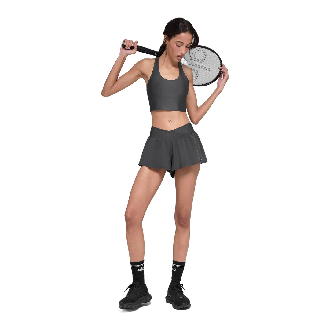 alo V-Cute Running Short - Anthracite - Image 4