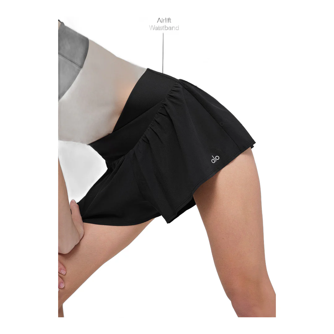 alo V-Cute Running Short - Black - Image 2