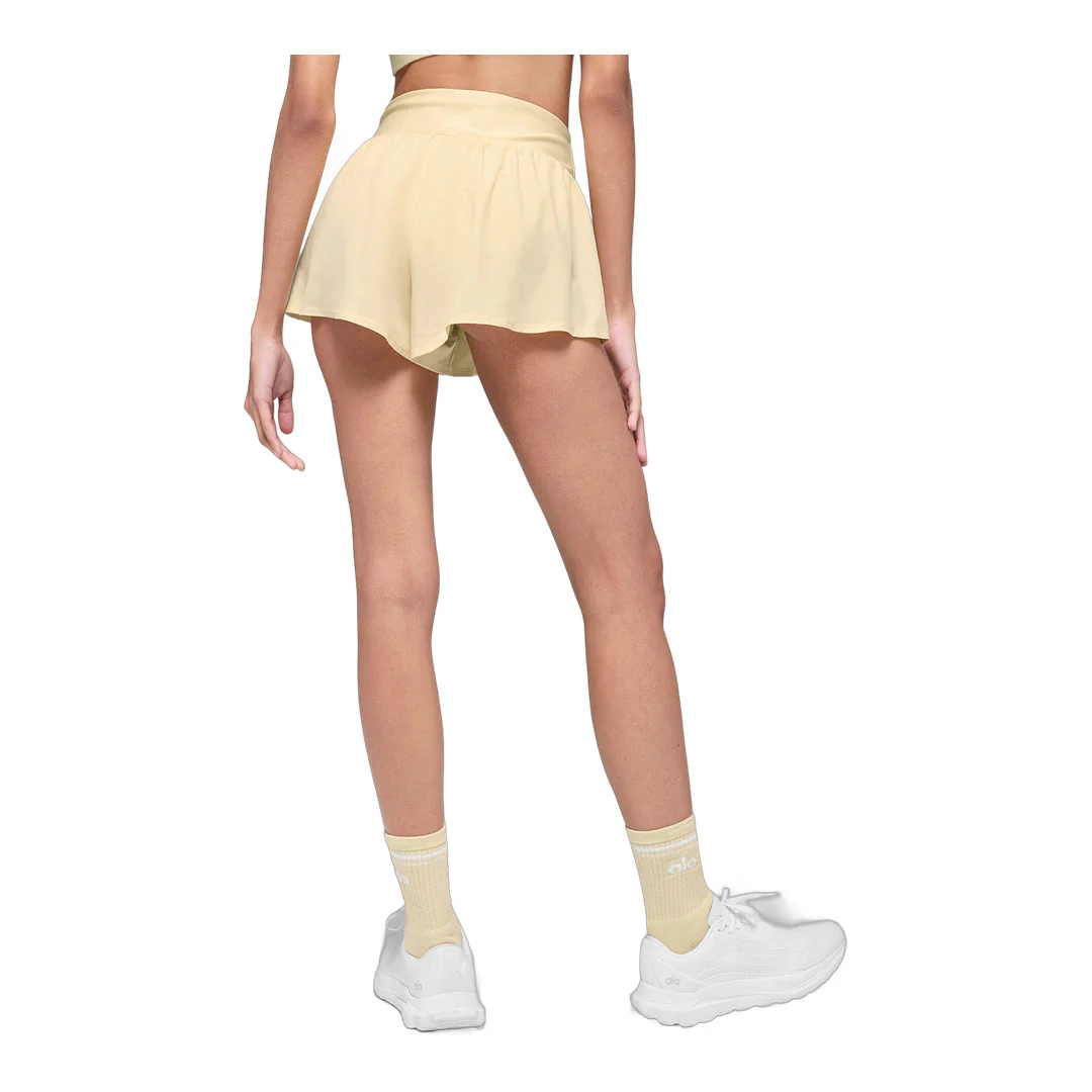 alo V-Cute Running Short - Candlelight Yellow - Image 4