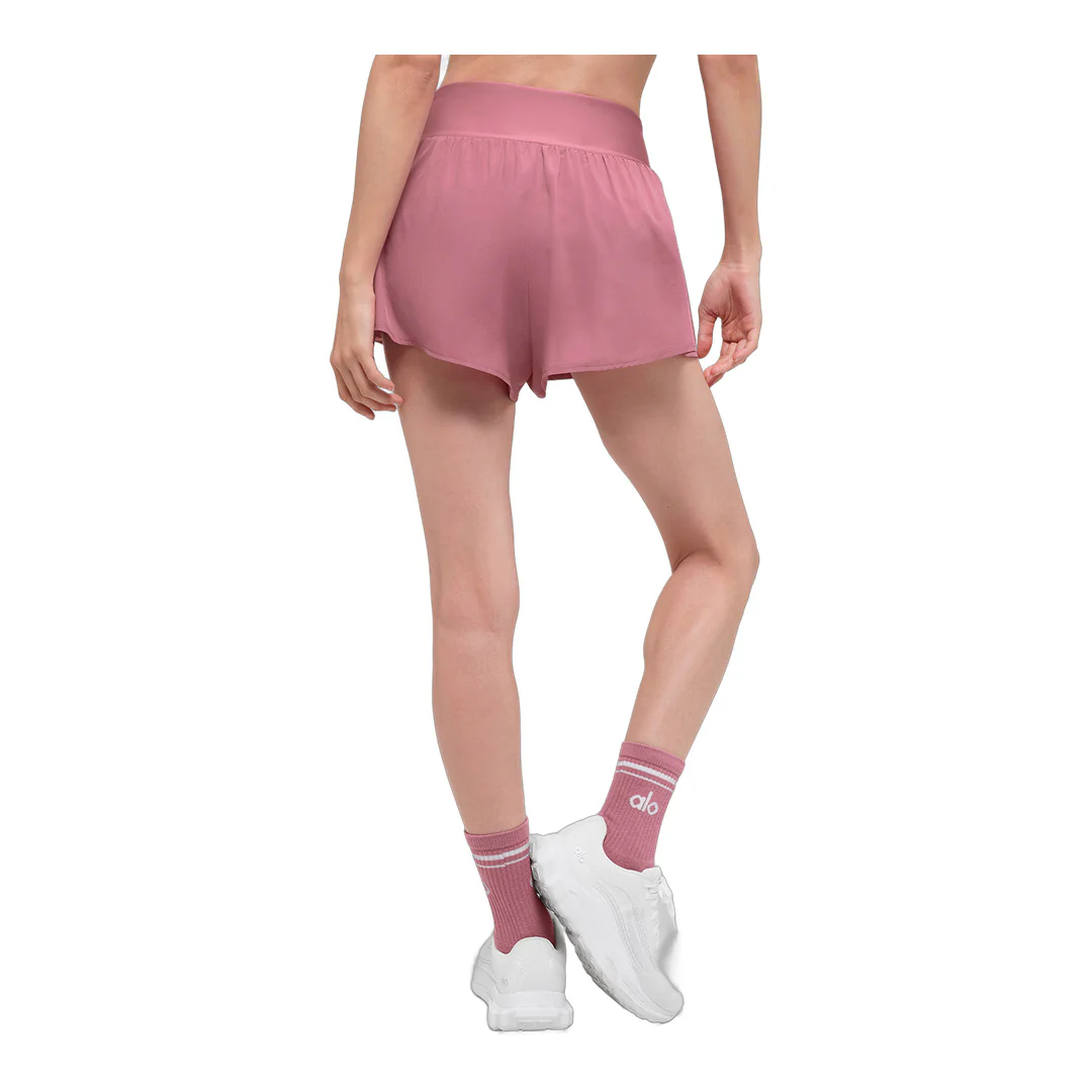 alo V-Cute Running Short - Pink Wild Rose - Image 2