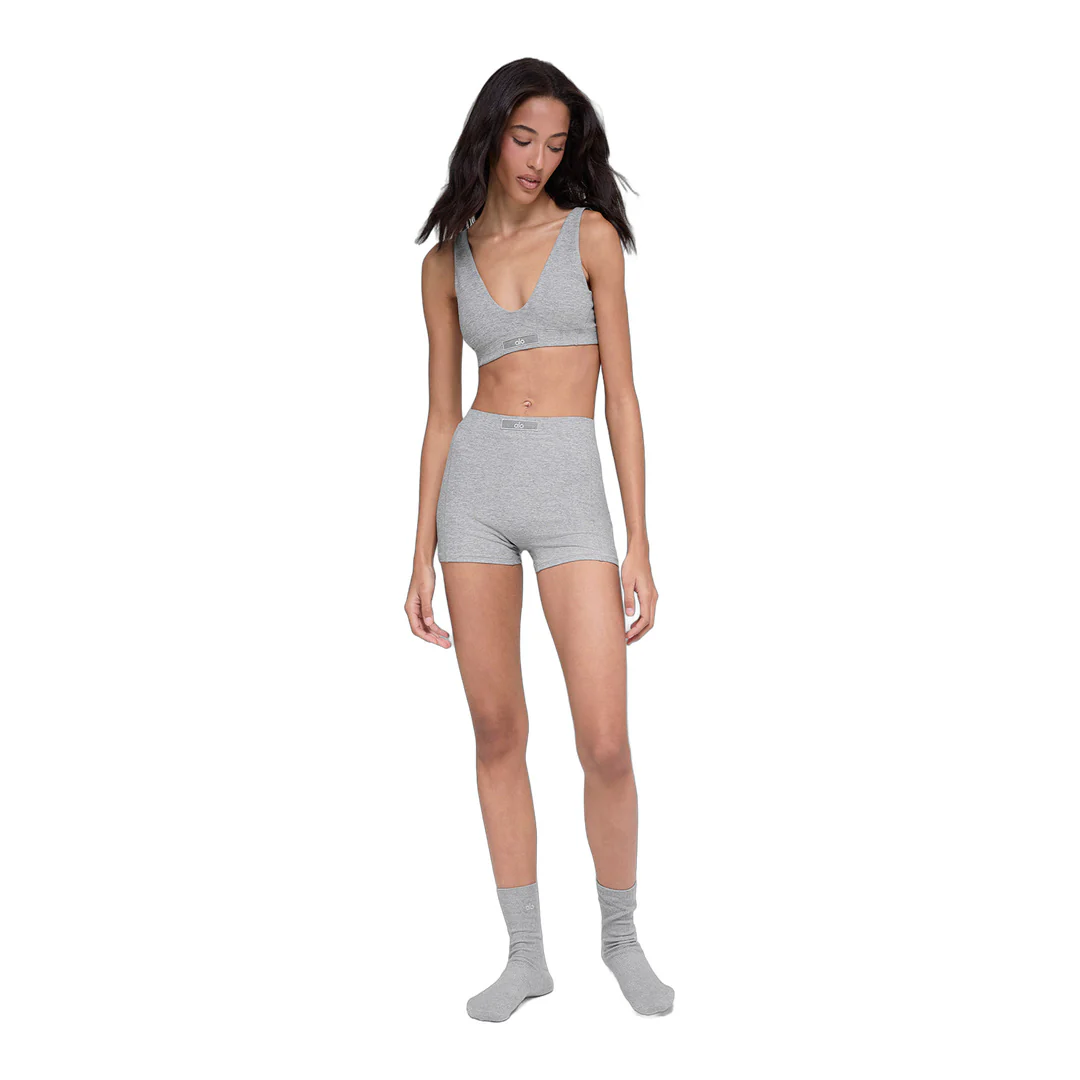 alo Alosoft Sincere Micro Short - Athletic Heather Grey - Image 5