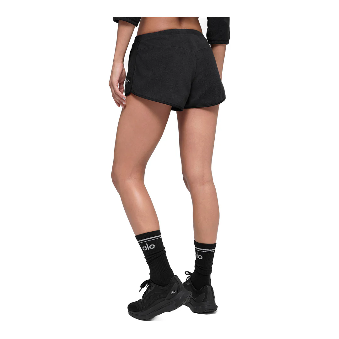 alo Polar Fleece Retreat Short - Black - Image 3