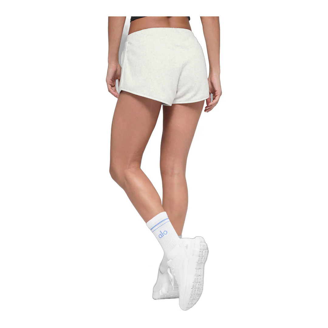 alo Polar Fleece Retreat Short - White Heather Grey - Image 2
