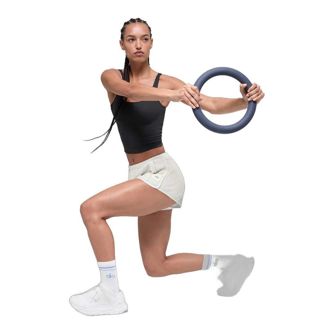 alo Polar Fleece Retreat Short - White Heather Grey - Image 5