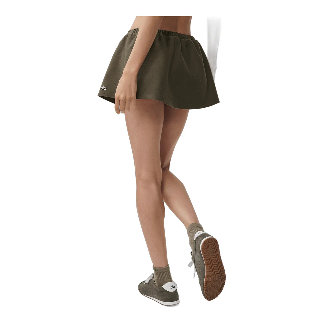 alo Low-Rise Fan Favorite Micro Skirt - Olive Tree - Image 4