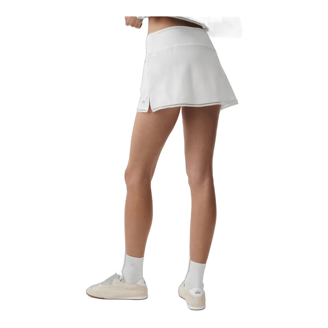 alo Alosoft Affection Tennis Skirt - White - Image 4