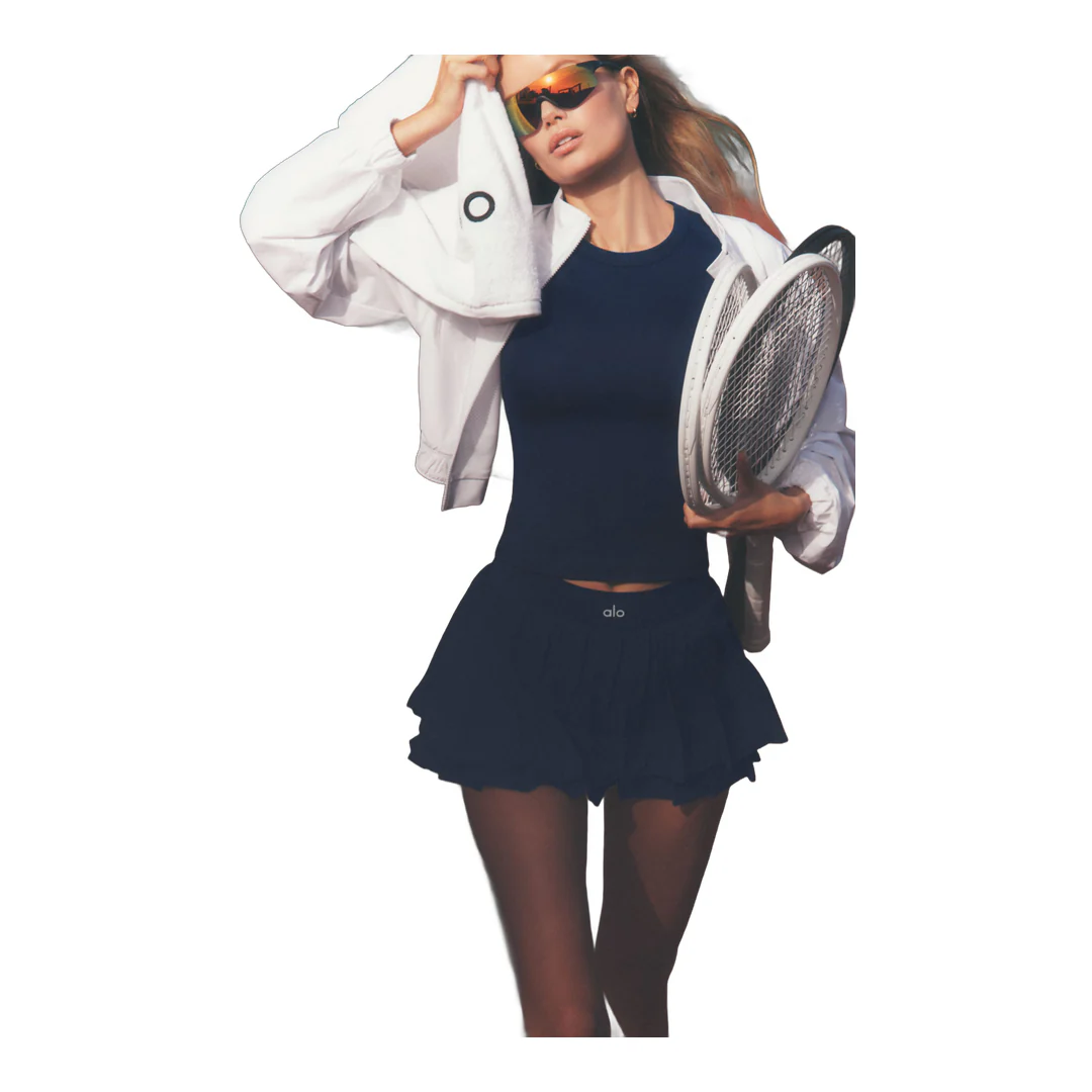 alo Double Or Nothing Tennis Skirt - Navy