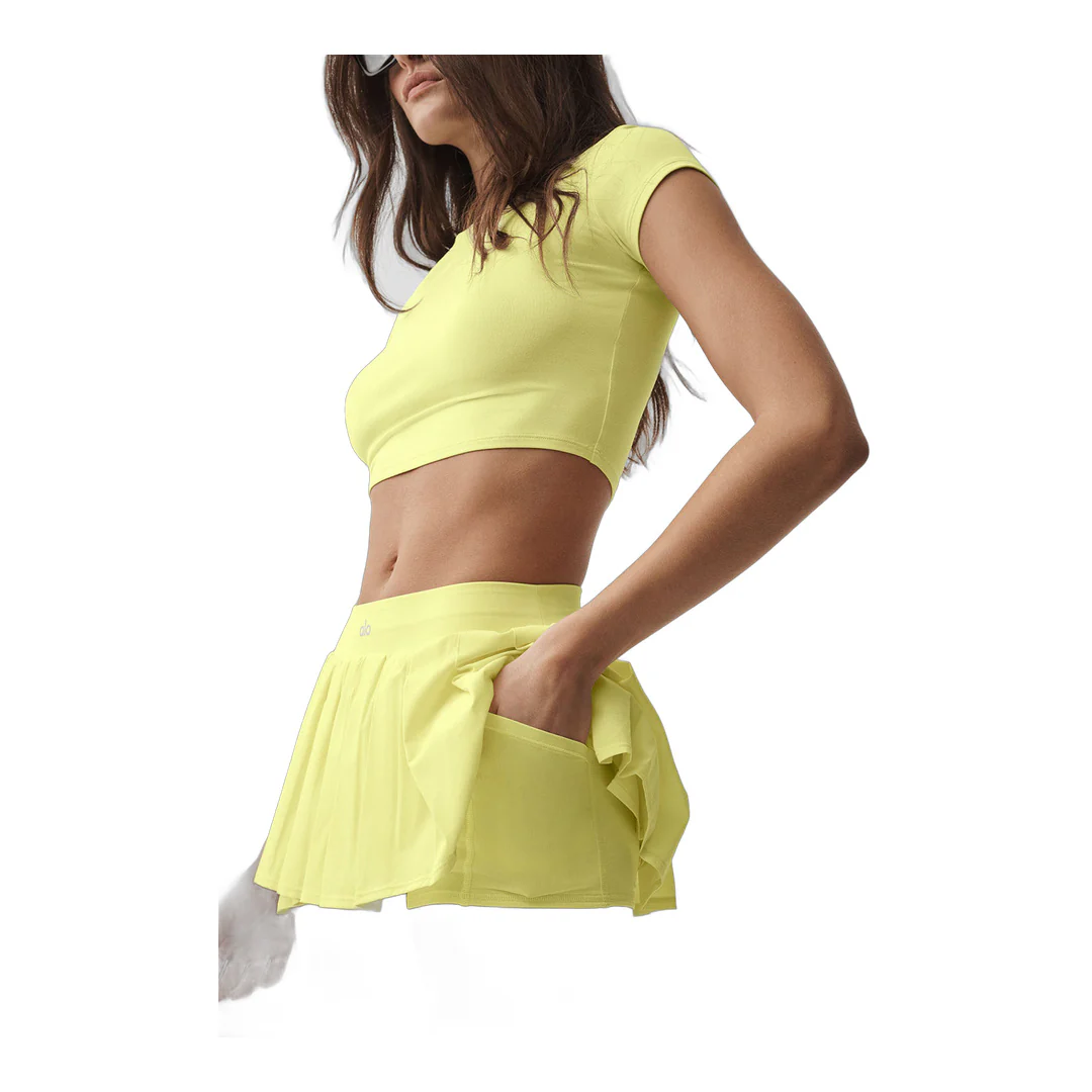 alo Double Or Nothing Tennis Skirt - Sunshine - Image 2