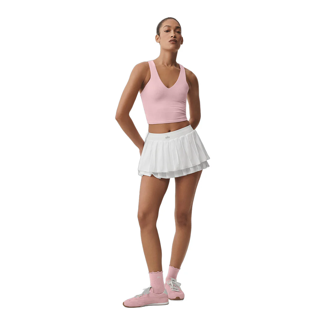 alo Double Or Nothing Tennis Skirt - White - Image 3