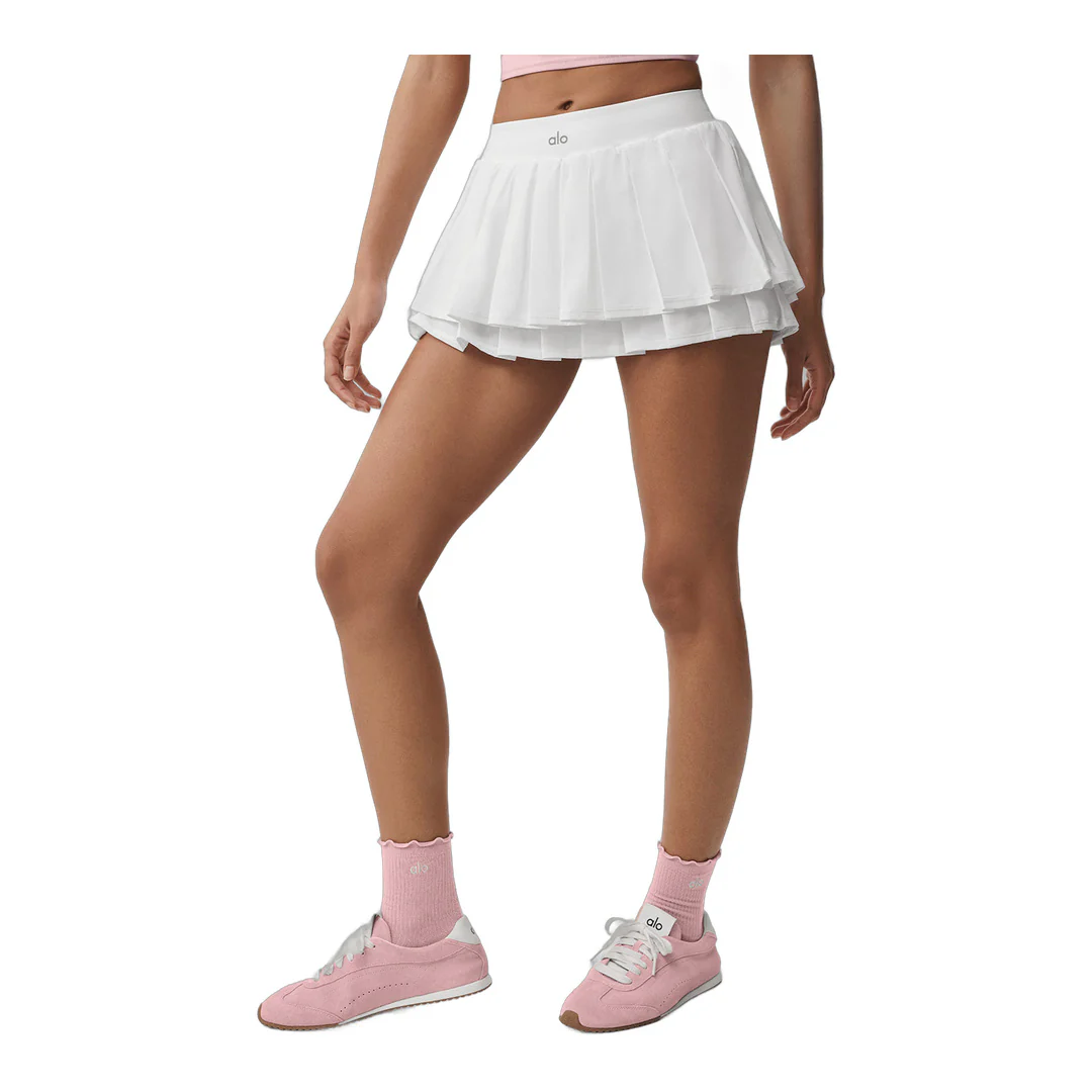 alo Double Or Nothing Tennis Skirt - White - Image 4
