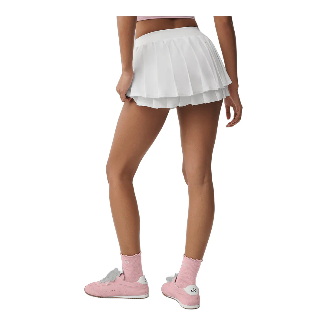 alo Double Or Nothing Tennis Skirt - White - Image 5