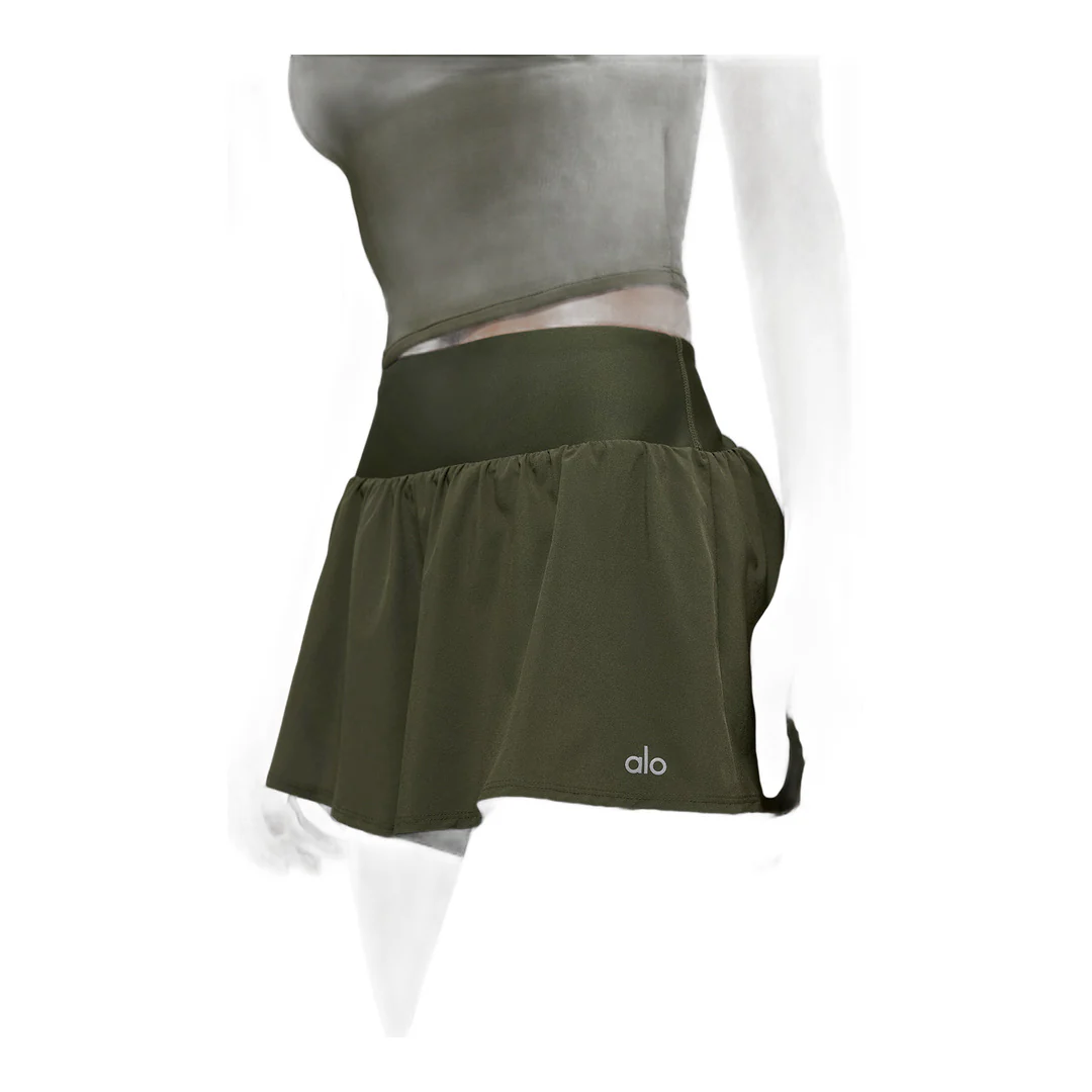 alo Victory Running Short - Green Olive - Image 3