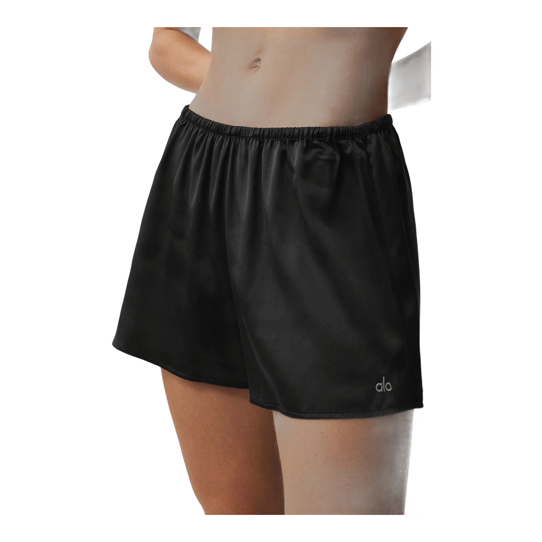 alo Silk Luminous Short - Black - Image 3