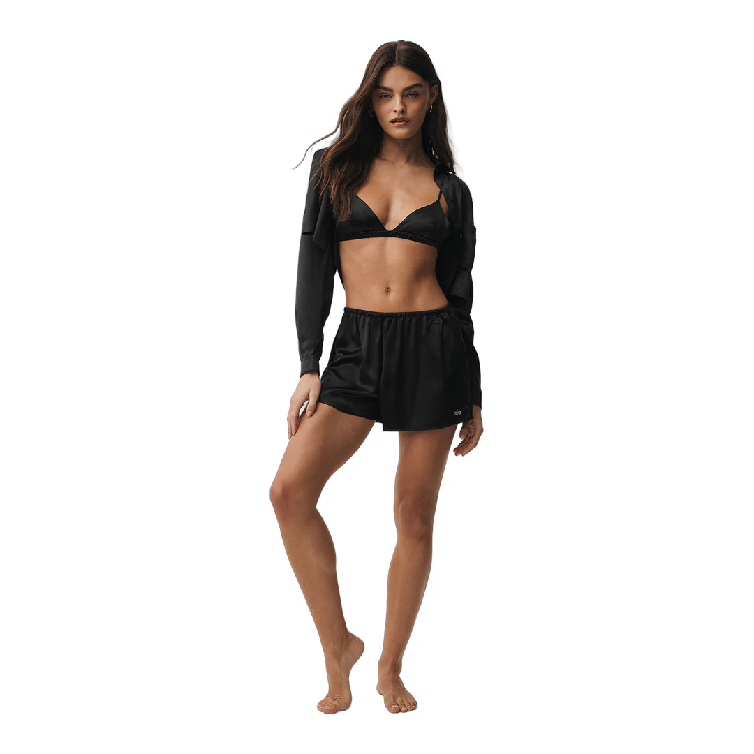 alo Silk Luminous Short - Black - Image 5