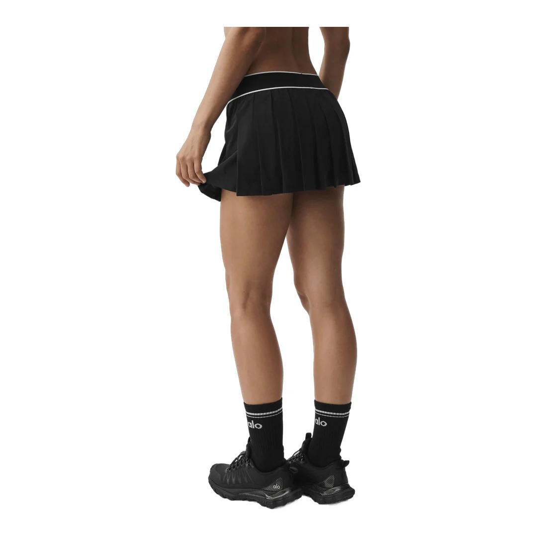 alo Low-Rise Amp It Up Tennis Skirt - Black - Image 3