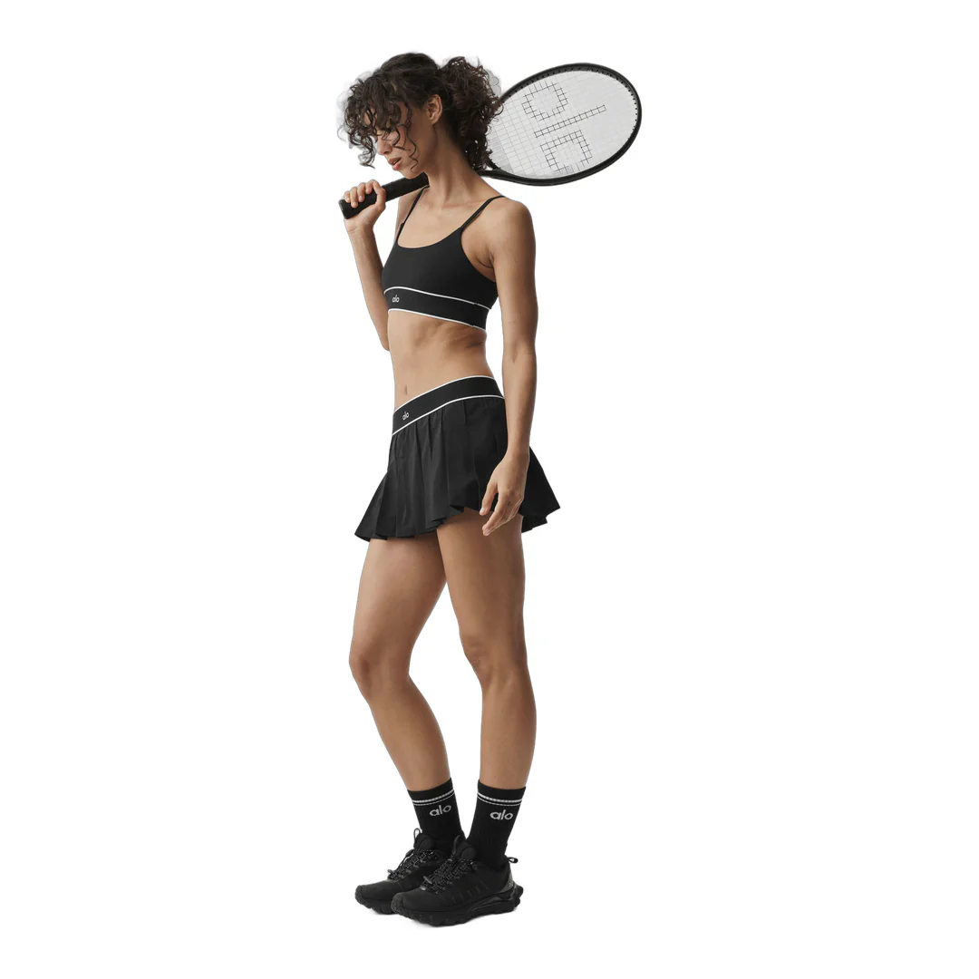alo Low-Rise Amp It Up Tennis Skirt - Black - Image 4