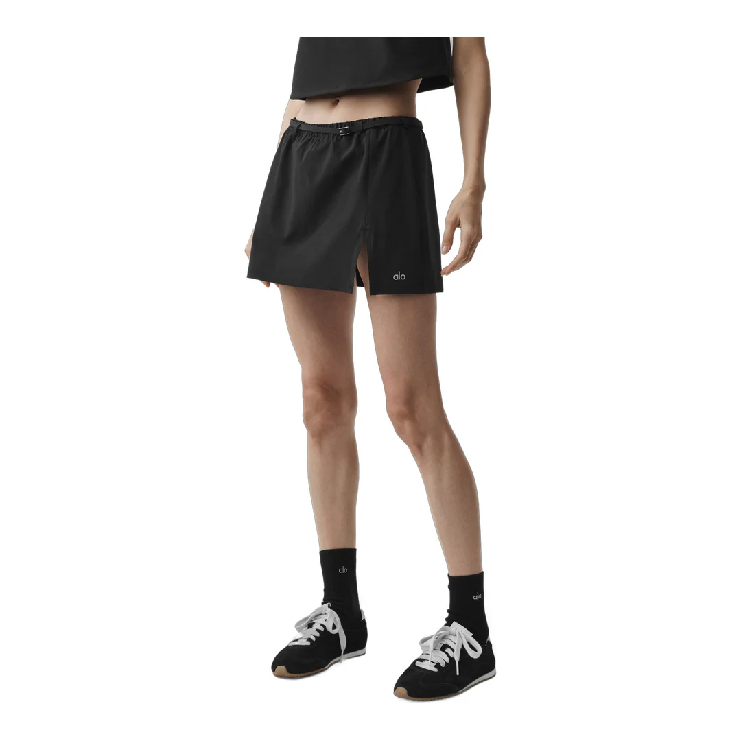 alo Connection Mini Skirt - Black - Image 3