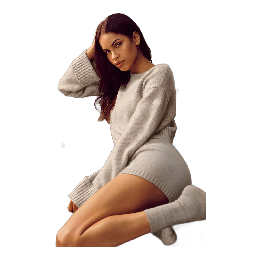 alo Cashmere High-Waist Embrace Short - Oat Heather - Image 4