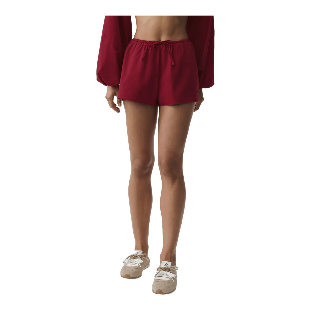alo Cotton High-Waist Real Deal Short - Summer Romance Red - Image 3