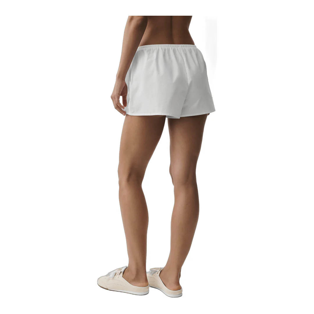 alo Cotton High-Waist Real Deal Short - White - Image 3