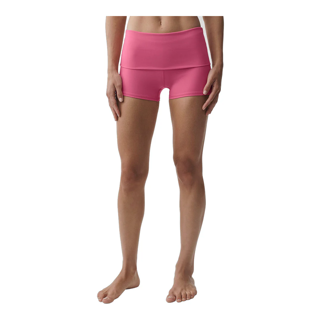 alo 3" ALO Softsculpt Low-Rise Foldover Short - Paradise Pink - Image 2