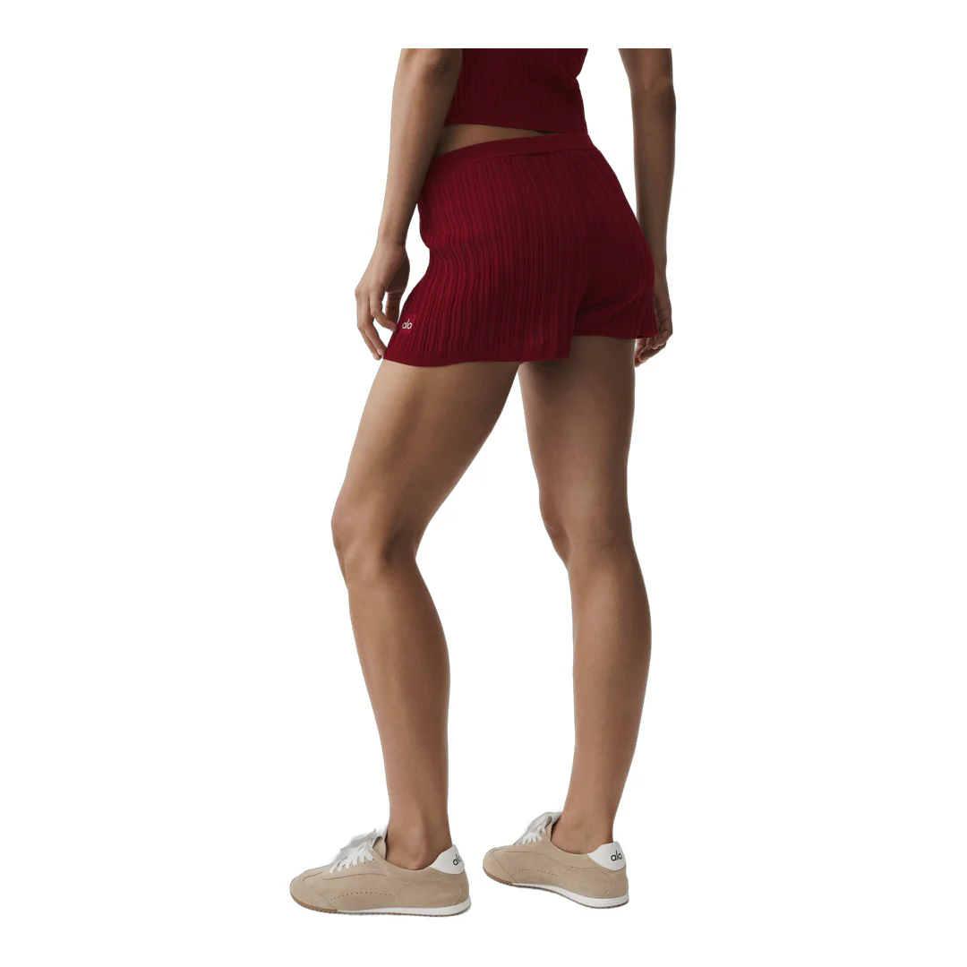 alo Sweater High-Waist Sunlit Short - Summer Romance Red - Image 2