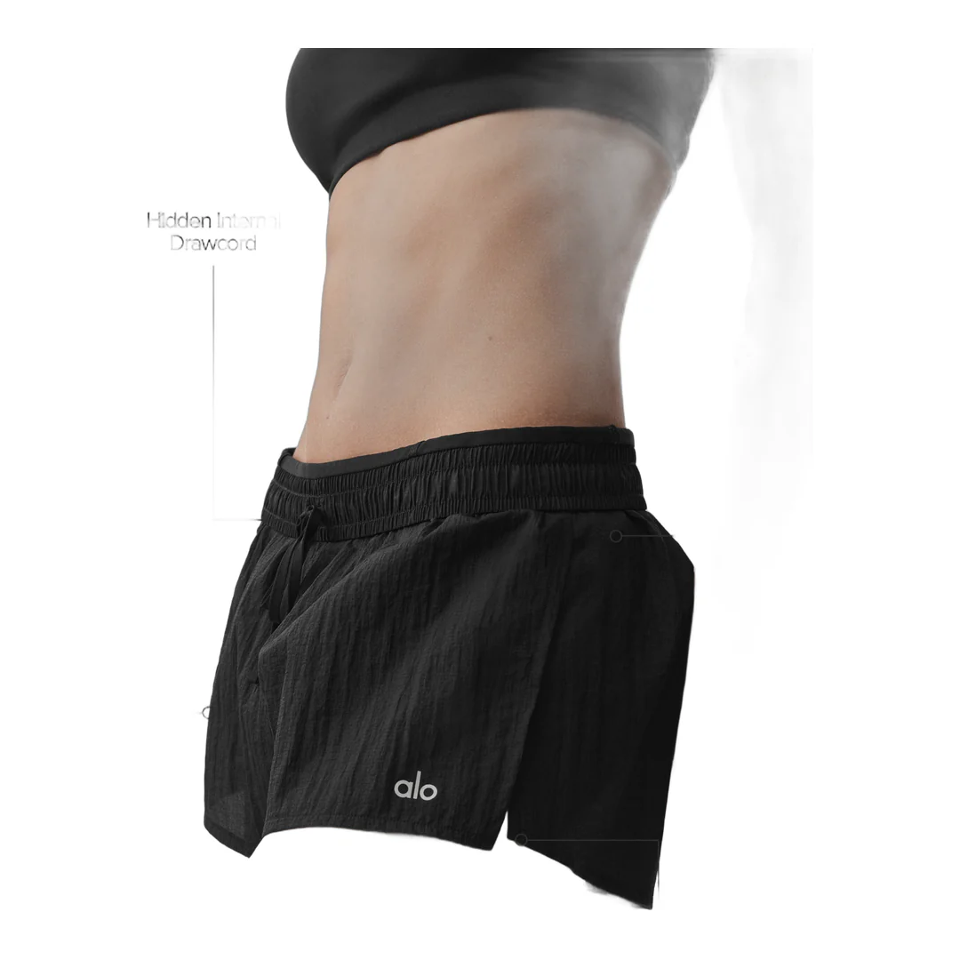 alo Mid-Rise Go Time Short - Black - Image 2