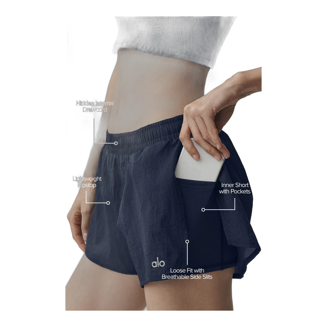 alo Mid-Rise Go Time Short - Navy - Image 2