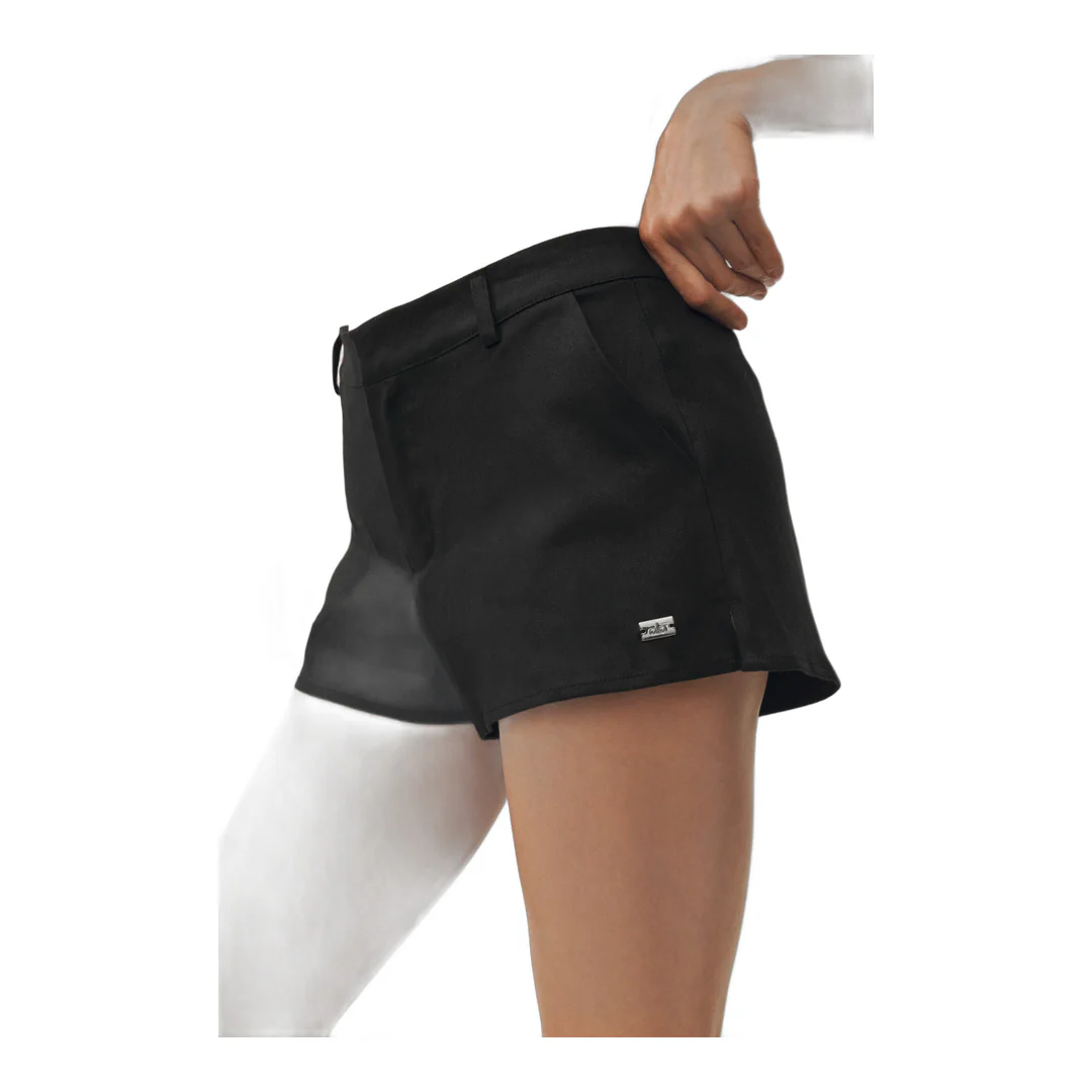 alo Linen Blend Low-Rise Riviera Trouser Short - Black - Image 2
