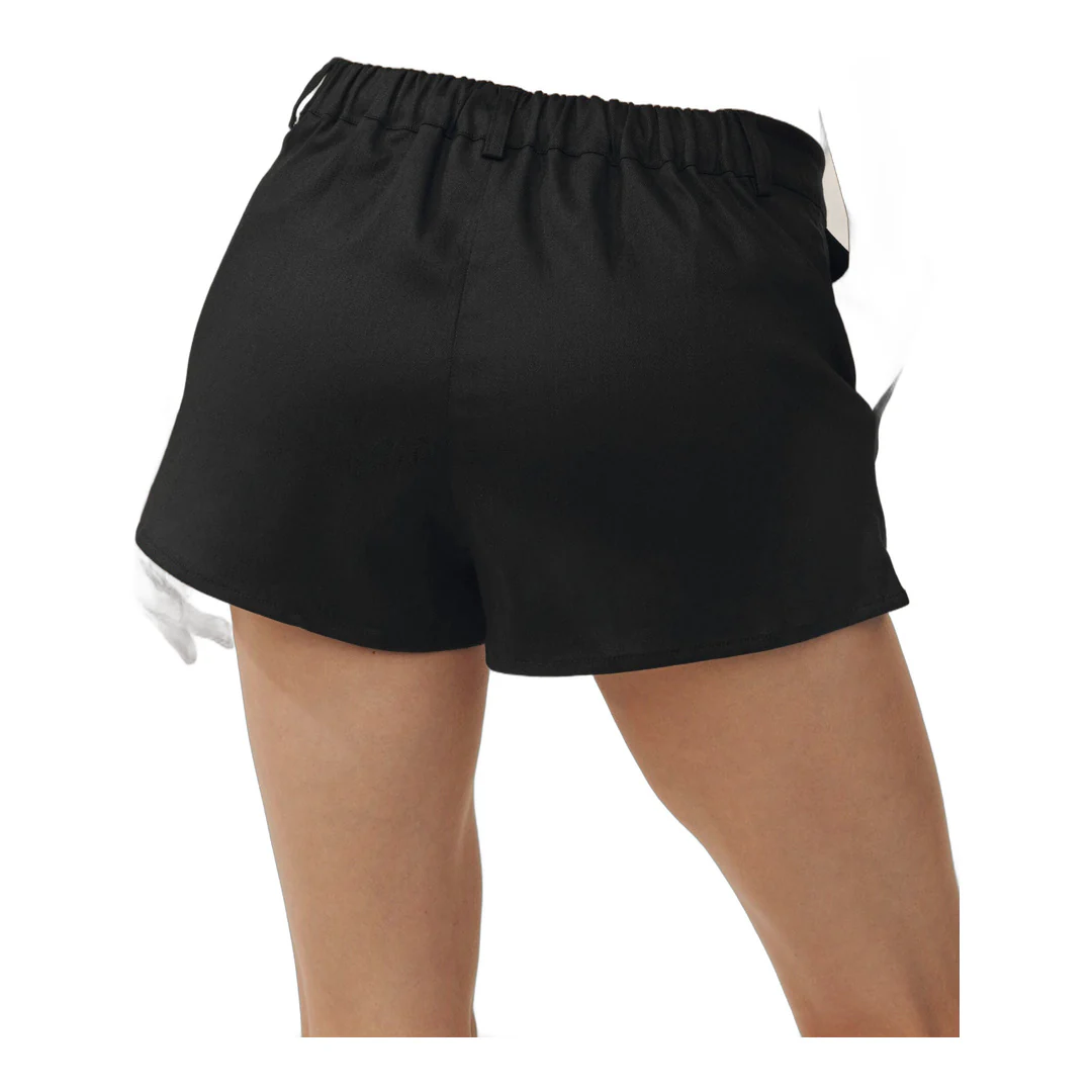 alo Linen Blend Low-Rise Riviera Trouser Short - Black - Image 5