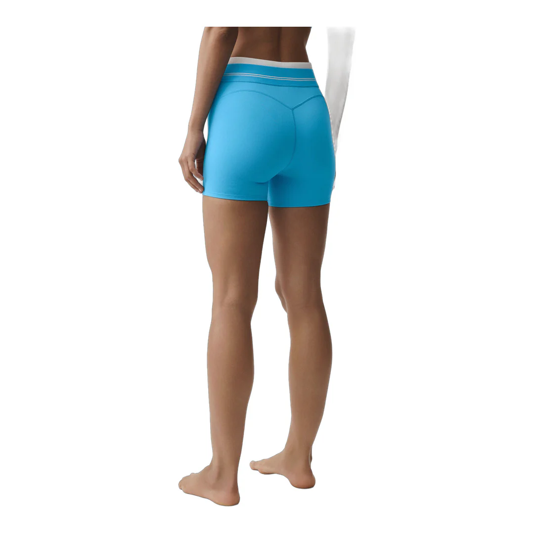 alo Airbrush High-Waist Better Together Short - Azure Blue/White - Image 2