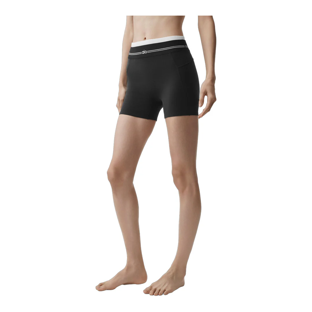 alo Airbrush High-Waist Better Together Short - Black/White