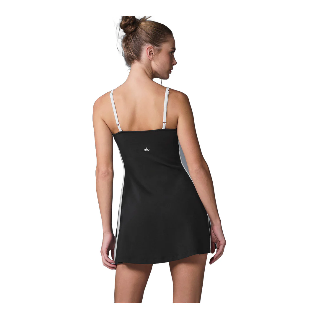 alo Airbrush Streamlined Dress - Black/White - Image 2